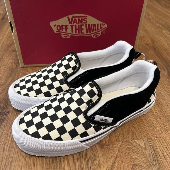 VANS Knu checkerboard slip on shoes sneakers women’s 8.5 new - Picture 1 of 6